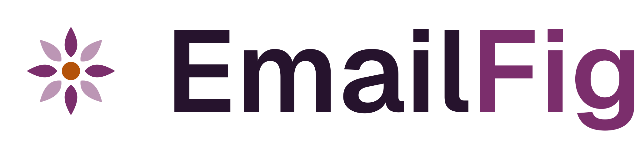EmailFig logo, ink lettering on white